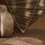 Paperclip Chain Necklace Minimalist Cross Over Double Buckle