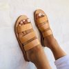 Handmade Greek Leather Sandals Brown Summer Slides