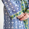 Plus Size Long Hand Block Print Kimono Robe