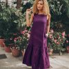 Purple Linen Dress For Women: Sleeveless Summer With